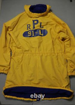 Vintage Polo Ralph Lauren Sporting Goods Jacket Stadium Mens Large Yellow 1991
