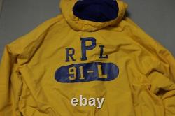 Vintage Polo Ralph Lauren Sporting Goods Jacket Stadium Mens Large Yellow 1991