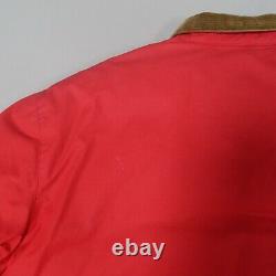 Vintage Polo Ralph Lauren Sportsman Puffer Down Jacket Size M Leather Trim