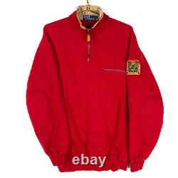 Vintage Polo Ralph Lauren Sportsman Sweatshirt Size XL Red Quarter Zip
