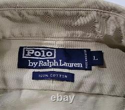 Vintage Polo Ralph Lauren Sportsmen License Respect Wildlife Patch Shirt Men's L
