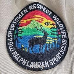 Vintage Polo Ralph Lauren Sportsmen License Respect Wildlife Patch Shirt Men's L
