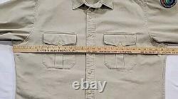 Vintage Polo Ralph Lauren Sportsmen License Respect Wildlife Patch Shirt Men's L