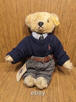 Vintage Polo Ralph Lauren Steiff Bear Sweater And Neck Tie