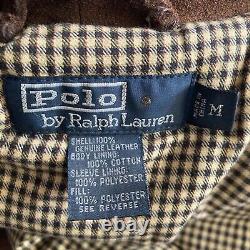 Vintage Polo Ralph Lauren Suede Coat Mens Medium Dark Brown