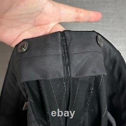 Vintage Polo Ralph Lauren Suit 42L 35x34 Italy Black Wool Pinstripe 90s Luxury