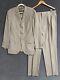 Vintage Polo Ralph Lauren Suit 42l 36x34 Italy Tan Extra Fine Wool 90s Luxury