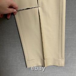 Vintage Polo Ralph Lauren Suit 42L 36x34 Italy Tan Extra Fine Wool 90s Luxury