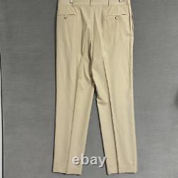 Vintage Polo Ralph Lauren Suit 42L 36x34 Italy Tan Extra Fine Wool 90s Luxury