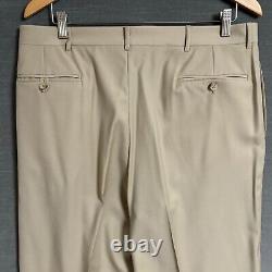 Vintage Polo Ralph Lauren Suit 42L 36x34 Italy Tan Extra Fine Wool 90s Luxury