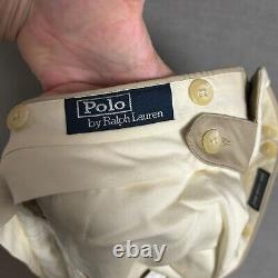 Vintage Polo Ralph Lauren Suit 42L 36x34 Italy Tan Extra Fine Wool 90s Luxury