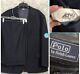 Vintage Polo Ralph Lauren Suit Blazer 46t Pants 36x30 Blue Wool Pinstripe Usa