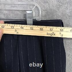 Vintage Polo Ralph Lauren Suit Blazer 46T Pants 36X30 Blue Wool Pinstripe USA