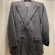 Vintage Polo Ralph Lauren Suit Mens 41l Gray Wool Flannel Double Breasted Usa
