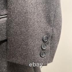 Vintage Polo Ralph Lauren Suit Mens 41L Gray Wool Flannel Double Breasted USA