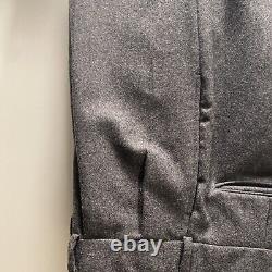 Vintage Polo Ralph Lauren Suit Mens 41L Gray Wool Flannel Double Breasted USA