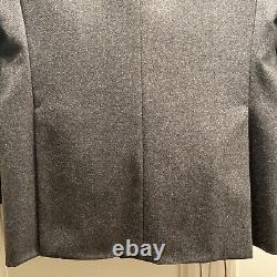 Vintage Polo Ralph Lauren Suit Mens 41L Gray Wool Flannel Double Breasted USA