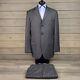Vintage Polo Ralph Lauren Suit Mens 42l Gray Wool Pinstriped 2pc 33x32 Italy