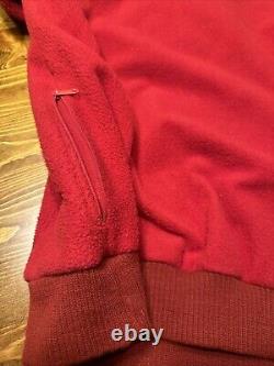 Vintage Polo Ralph Lauren Superman Red USA Polo Fleece Size Large Hood Pockets