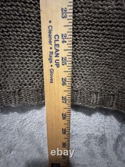 Vintage Polo Ralph Lauren Sweater Men M Brown Linen Knit Fisherman Pullover