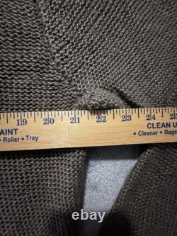 Vintage Polo Ralph Lauren Sweater Men M Brown Linen Knit Fisherman Pullover