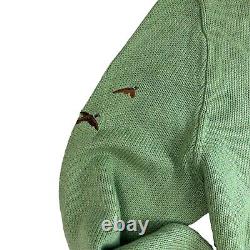 Vintage Polo Ralph Lauren Sweater Men XL Green Pheasant Embroidered Silk Bird