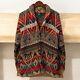 Vintage Polo Ralph Lauren Sweater Men's L Cardigan Wool Southwestern Hand Knit
