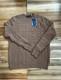 Vintage Polo Ralph Lauren Sweater Mens Medium Camel Melange Cable Knit Sweater