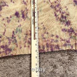 Vintage Polo Ralph Lauren Sweater Mens XL Beige Blue Purple Cotton Candy Tie Dye