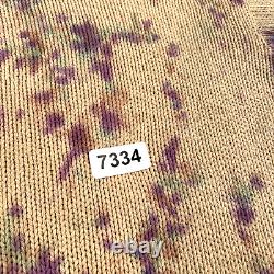 Vintage Polo Ralph Lauren Sweater Mens XL Beige Blue Purple Cotton Candy Tie Dye