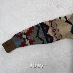 Vintage Polo Ralph Lauren Sweater Mens XL Wool Cowboy Western Knit Kanye West