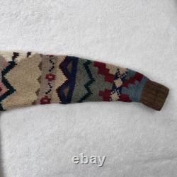 Vintage Polo Ralph Lauren Sweater Mens XL Wool Cowboy Western Knit Kanye West