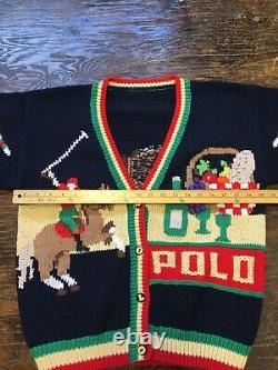 Vintage Polo Ralph Lauren Sweater Sz Medium Equestrian RARE