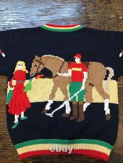 Vintage Polo Ralph Lauren Sweater Sz Medium Equestrian RARE