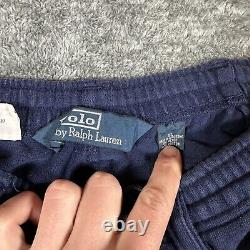 Vintage Polo Ralph Lauren Sweatpants Mens XL Paratrooper Cargo Joggers Navy Blue