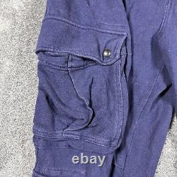 Vintage Polo Ralph Lauren Sweatpants Mens XL Paratrooper Cargo Joggers Navy Blue