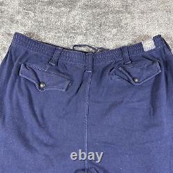 Vintage Polo Ralph Lauren Sweatpants Mens XL Paratrooper Cargo Joggers Navy Blue