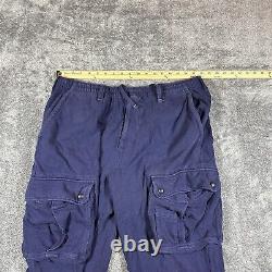 Vintage Polo Ralph Lauren Sweatpants Mens XL Paratrooper Cargo Joggers Navy Blue
