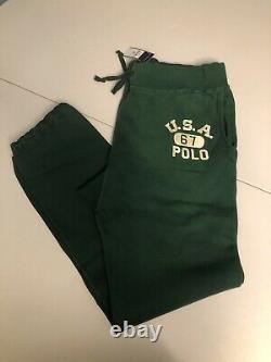 Vintage Polo Ralph Lauren Sweatpants Varsity Graphic Green 2XL XXL From 2012