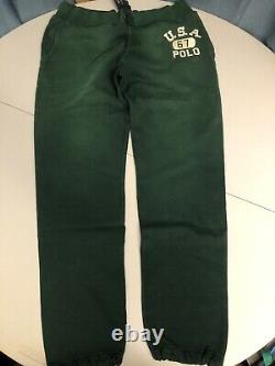 Vintage Polo Ralph Lauren Sweatpants Varsity Graphic Green 2XL XXL From 2012