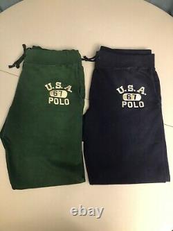 Vintage Polo Ralph Lauren Sweatpants Varsity Graphic Green 2XL XXL From 2012