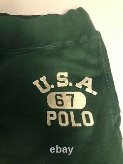 Vintage Polo Ralph Lauren Sweatpants Varsity Graphic Green 2XL XXL From 2012