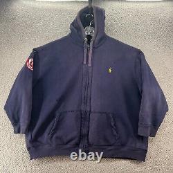 Vintage Polo Ralph Lauren Sweatshirt 6XB Big Cross Country Heavy Hoodie Jacket