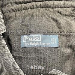 Vintage Polo Ralph Lauren Sz 33x30 Black Military Tactical Corduroy Cargo Pants