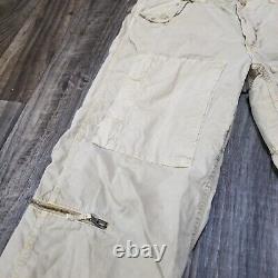 Vintage Polo Ralph Lauren Tan Paratrooper Cargo Pants 34x32 Discolored Spots