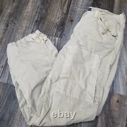 Vintage Polo Ralph Lauren Tan Paratrooper Cargo Pants 34x32 Discolored Spots