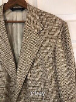Vintage Polo Ralph Lauren Tan Pastel Linen Tweed Mens 44R