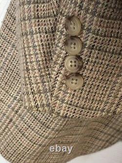 Vintage Polo Ralph Lauren Tan Pastel Linen Tweed Mens 44R