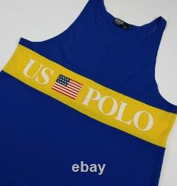 Vintage Polo Ralph Lauren Tank Top 92 US Stadium USA Rare Hi Tech 1992 Sport RL