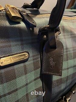 Vintage Polo Ralph Lauren Tartan Blackwatch Duffle Weekender Travel Bag Luggage